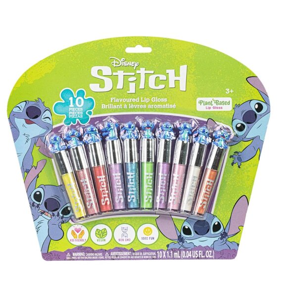BUY NOW Disney Stitch 10 Piece Plant Based Lip Gloss, NIB - Picture 1 of 5